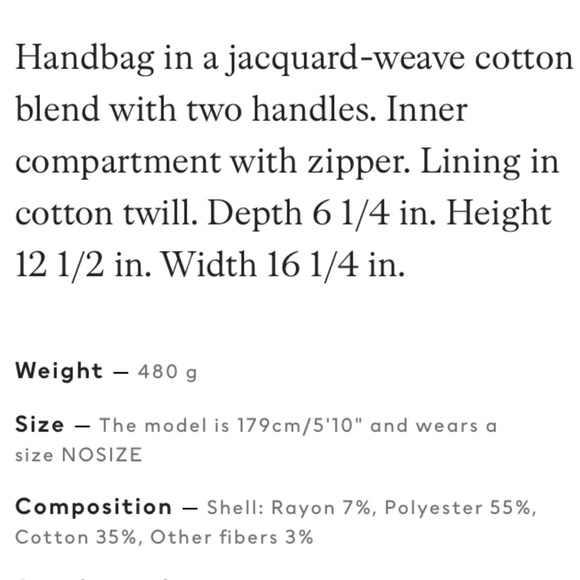 H&M Shopper Handbag Tote Bag - Picture 16 of 16